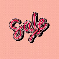 Sale pink typography vector dotted peachy background