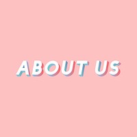 About us phrase vector isometric font typography