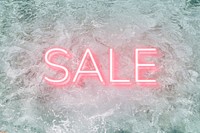 SALE word pink neon typography