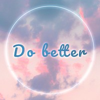 Do better fluorescent glow typography