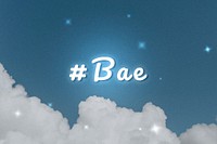 #Bae neon light typography text