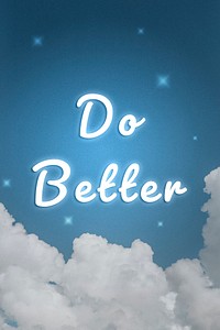 Do better fluorescent glow typography