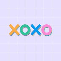 xoxo word art text typography