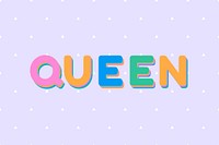 Queen word typography boldface font 