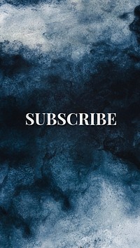 Subscribe word typography font blue paint
