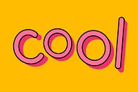 Pink cool typography on a yellow background vector