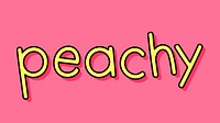 Yellow peachy typography on a pink background vector