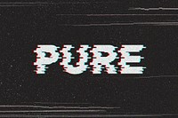 Pure glitch effect typography on black background