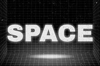 Text SPACE glowing typography design on black