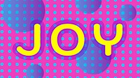 Funky joy offset stroke letters