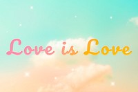 Love is love message doodle font typography