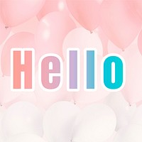 Hello vector gradient word typography