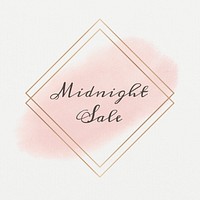 Midnight sale badge feminine frame