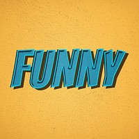 Funny word retro font style illustration 