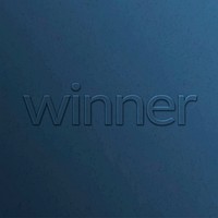 Winner emboss typography vector on paper texture