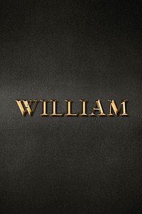 William golden name typography design element