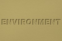 Environment text cut-out font typography