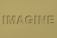 Imagine text cut-out font typography