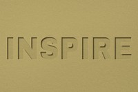 Inspire text typeface paper texture