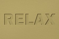 Relax word paper cut lettering