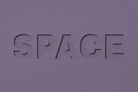 Space word bold font typography paper texture