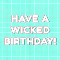 Bold neon miami 80's have a wicked birthday! bold font