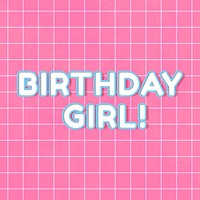 Neon 80’s birthday girl! bold font