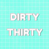 80’s neon miami dirty thirty bold font grid background