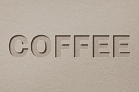 Coffee paper cut lettering font typography