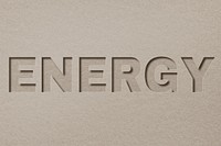 Paper cut 3d lettering energy font typography
