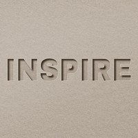 Inspire paper cut lettering word art