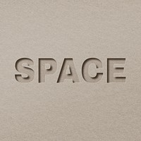 Paper cut 3d lettering space font typography