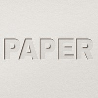 White plain paper texture word art