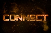 CONNECT word typography text on galaxy background