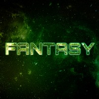 FANTASY text typography galaxy effect word