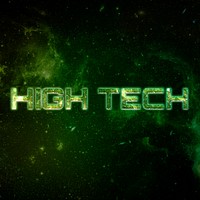 HIGH TECH text typography stellar effect word