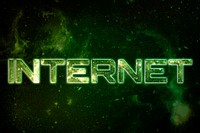 INTERNET word galaxy effect typography text