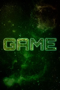 GAME word typography green text