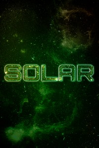 SOLAR word typography green text