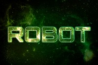 ROBOT word galaxy effect typography text