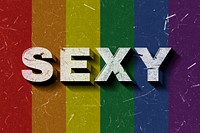 Sexy quote rainbow word paper font typography wallpaper