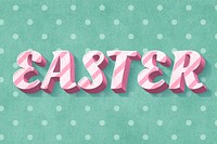 Easter text 3d vintage word clipart