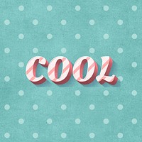 Cool text vintage typography polka dot background