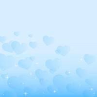 Abstract sparkle heart pattern vector blue background