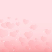 Abstract pink hearts background design space