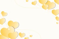 Abstract frame with yellow hearts design space