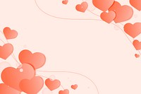 Orange background with hearts design space
