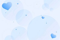 Vector cute heart bubble pattern background