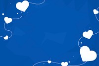 Lovely blue border with hearts design space