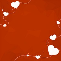 Lovely red background with hearts design space